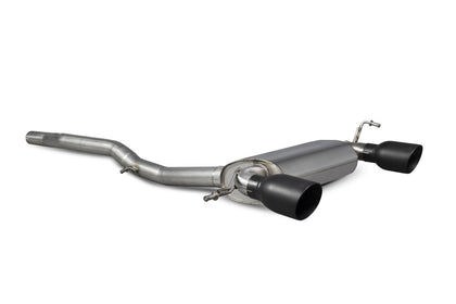 Scorpion cat-back udstødning til Audi TT, Non-Resonated / Daytona Ceramic, set skråt bagfra