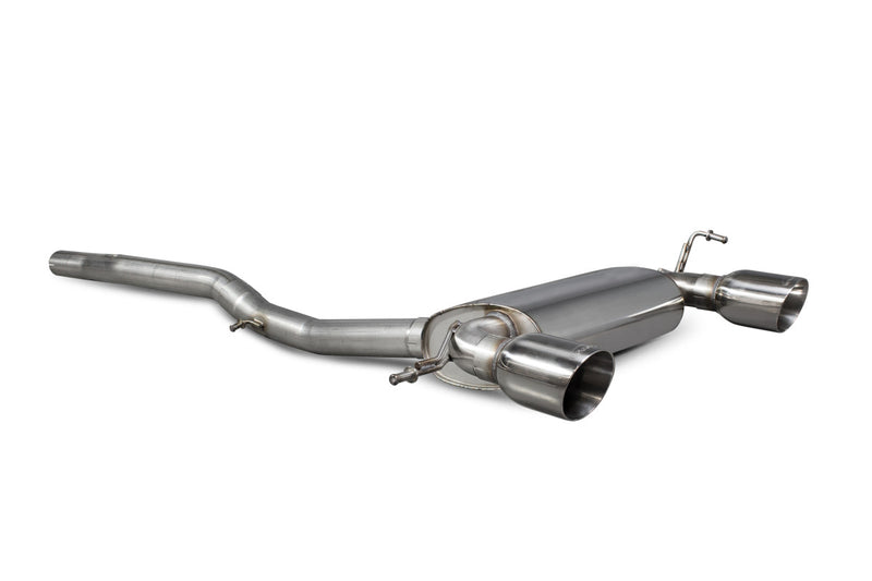Scorpion cat-back udstødning til Audi TT, Non-Resonated / Daytona, set skråt bagfra