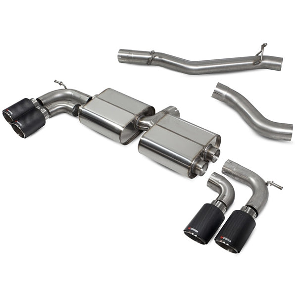Scorpion Non-Resonated CAT/GPF-Back System Without Valves - Audi S3 - Daytona Ceramic
