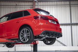 Scorpion GPF-back udstødning til Audi S3 – ikke-resoneret, set fra siden
