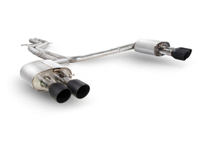 Scorpion half system udstødning til Audi S6/S7 C7 – ikke-resoneret, Daytona Ceramic, set skråt bagfra