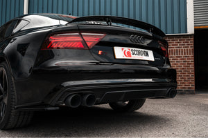 Scorpion half system udstødning til Audi S6/S7 C7 – ikke-resoneret, Daytona Ceramic, endrør tæt på