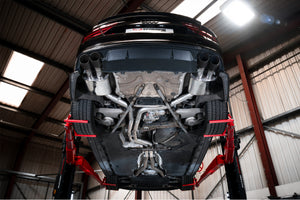 Scorpion half system udstødning til Audi S6/S7 C7 – ikke-resoneret, Daytona Ceramic, set nedefra