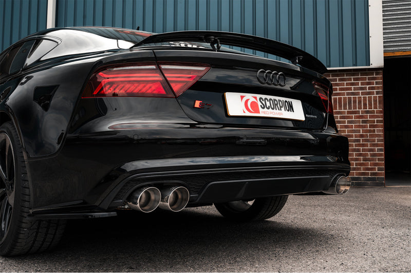 Scorpion half system udstødning til Audi S6/S7 C7 – ikke-resoneret, Daytona, endrør tæt på