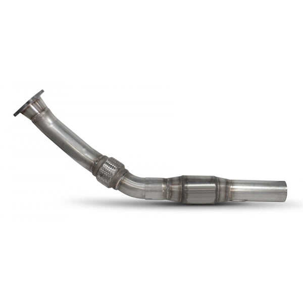 Scorpion downpipe med sportskatalysator, set fra siden