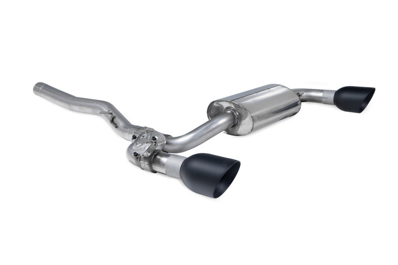 Scorpion GPF-back udstødning til BMW M135I F40 med ventiler, Daytona Ceramic, set skråt bagfra