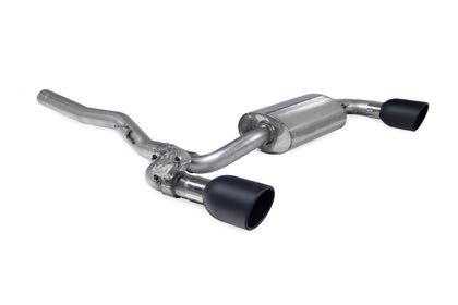 Scorpion GPF-back udstødning til BMW M135I F40 med ventiler, Indy Ceramic, set skråt bagfra