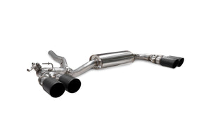 Scorpion GPF-back udstødning til BMW M235I med ventiler, Daytona Ceramic, set skråt bagfra
