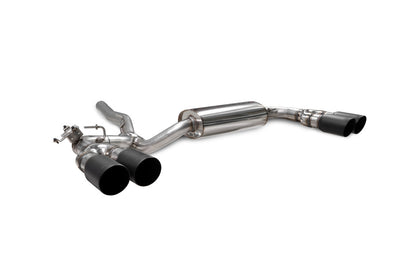 Scorpion GPF-back udstødning til BMW M235I med ventiler, Daytona Ceramic, set skråt bagfra
