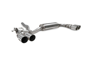 Scorpion GPF-back udstødning til BMW M235I med ventiler, Daytona, set skråt bagfra
