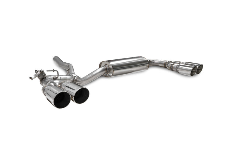 Scorpion GPF-back udstødning til BMW M235I med ventiler, Daytona, set skråt bagfra