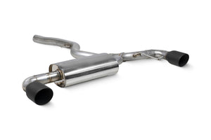 Scorpion GPF-back udstødning til BMW G42 220I – ikke-resoneret, Daytona Ceramic, set skråt bagfra