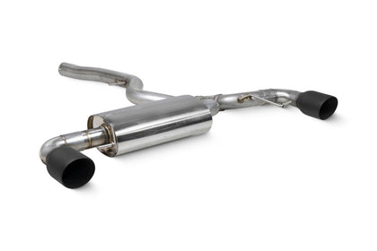 Scorpion GPF-back udstødning til BMW G42 220I – ikke-resoneret, Daytona Ceramic, set skråt bagfra