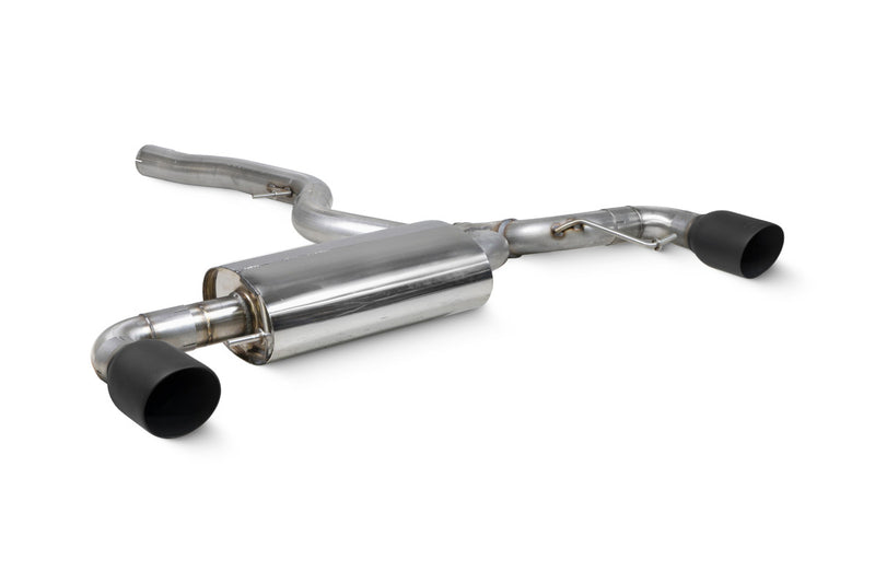 Scorpion GPF-back udstødning til BMW G42 220I – ikke-resoneret, Daytona Ceramic, set skråt bagfra