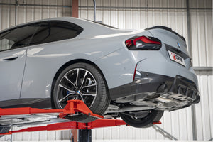 Scorpion GPF-back udstødning til BMW G42 220I – ikke-resoneret, Daytona Ceramic, set fra siden