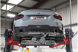 Scorpion GPF-back udstødning til BMW G42 220I – ikke-resoneret, Daytona, set bagfra