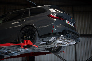 Scorpion half system udstødning til BMW M3 G81 Touring, Daytona Ceramic, set fra siden