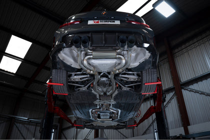 Scorpion half system udstødning til BMW M3 G81 Touring, Daytona Ceramic, set nedefra