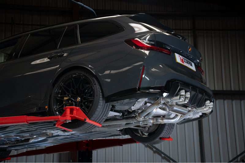 Scorpion half system udstødning til BMW M3 G81 Touring, Daytona, set fra siden