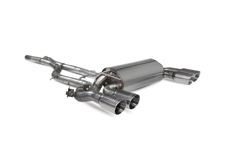 Scorpion GPF-back udstødning til BMW F87N M2 med ventiler, Daytona, set skråt bagfra