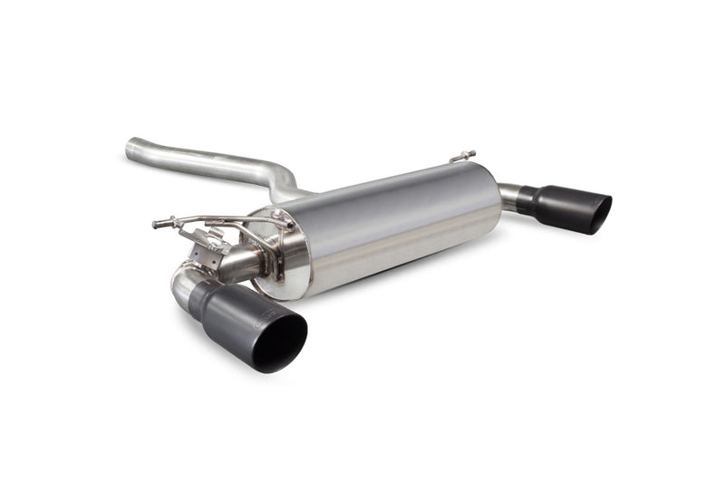 Scorpion GPF-back udstødning til BMW M140I med ventiler, Daytona Ceramic, set skråt bagfra