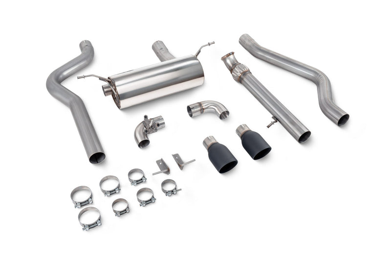 Scorpion cat-back udstødning til BMW M135i F20/F21 med ventiler, Daytona Ceramic, kit_top
