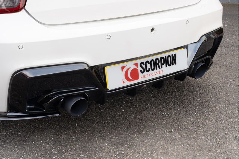 Scorpion cat-back udstødning til BMW M135i F20/F21 med ventiler, Daytona Ceramic, tailpipe