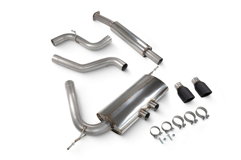 Scorpion cat-back udstødning til Ford Focus – resoneret, Daytona Ceramic, kit_top