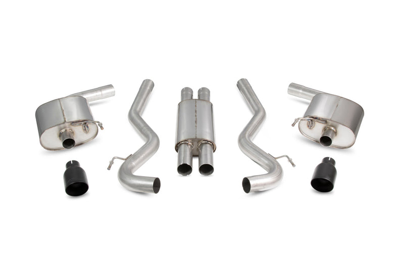 Scorpion cat-back udstødning til Ford Mustang – resoneret, Daytona Ceramic, kit_top