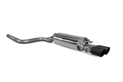 Scorpion GPF-back udstødning til Ford MK8 med ventiler, Daytona Ceramic, set skråt bagfra
