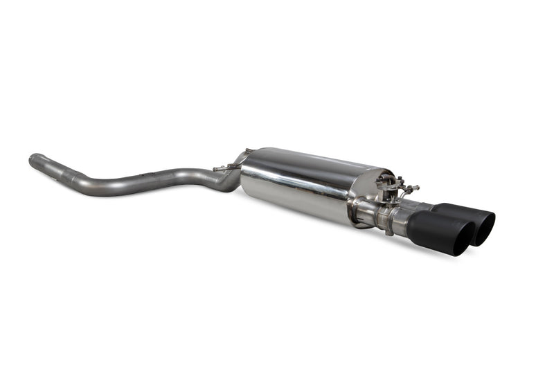 Scorpion GPF-back udstødning til Ford MK8 med ventiler, Daytona Ceramic, set skråt bagfra