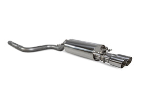 Scorpion GPF-back udstødning til Ford MK8 med ventiler, Daytona, set skråt bagfra