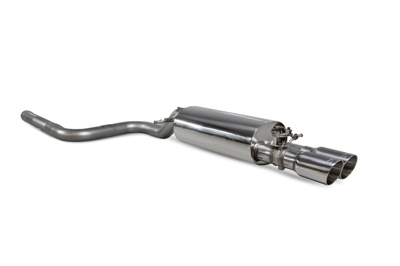 Scorpion GPF-back udstødning til Ford MK8 med ventiler, Daytona, set skråt bagfra