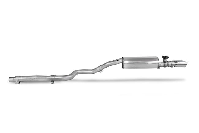Scorpion GPF-back udstødning til Ford Puma ST med ventiler, set fra siden
