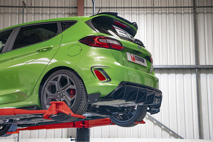 Scorpion GPF-back udstødning til Ford Fiesta ST MK8.5 med ventiler, set fra siden