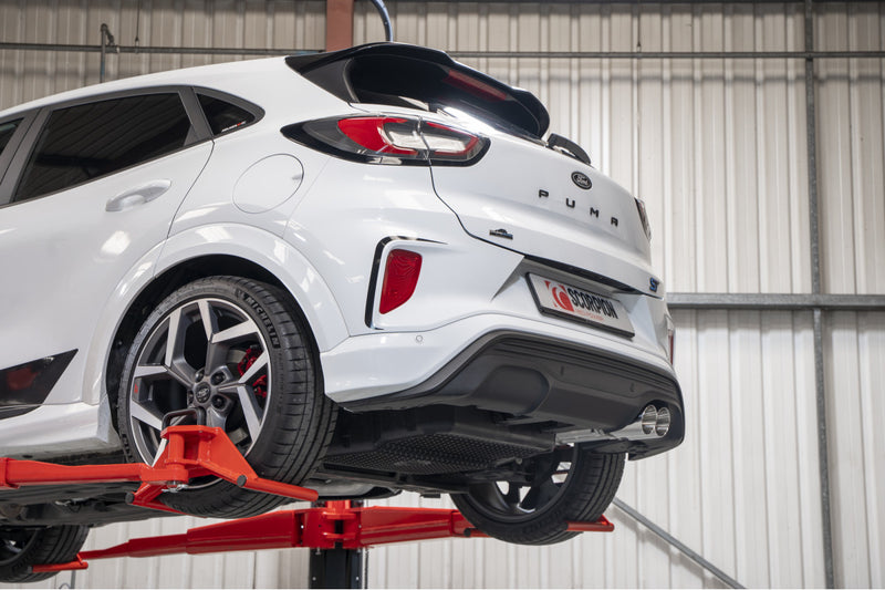 Scorpion GPF-back udstødning til Ford MK2 Puma, Daytona, set fra siden