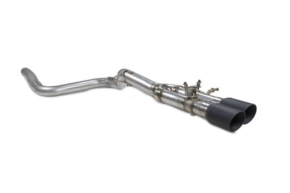 Scorpion GPF-back udstødning til Ford MK8 med ventiler, Daytona Ceramic, set skråt bagfra