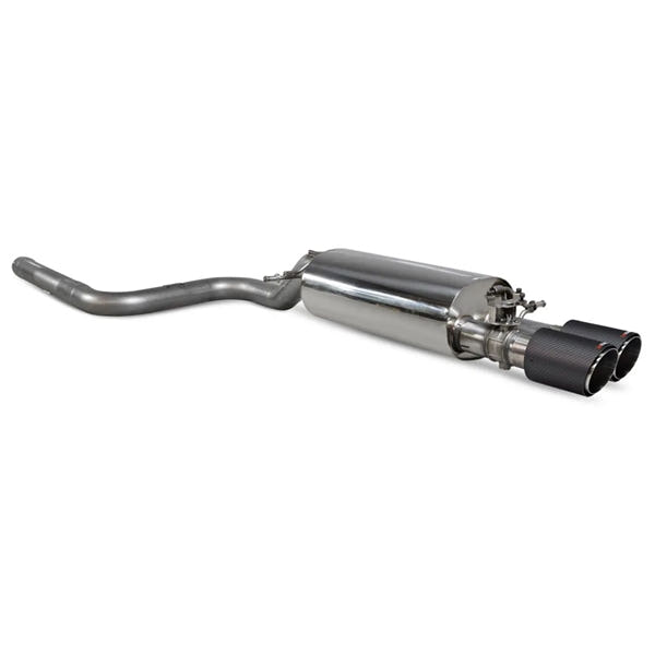 Scorpion GPF-back udstødning til Ford Fiesta ST MK8.5 med ventiler, set skråt bagfra