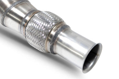 Scorpion downpipe med sportskatalysator til Ford MK8, tæt på