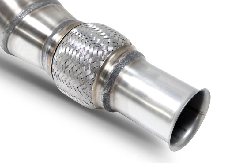 Scorpion downpipe med sportskatalysator til Ford MK8, tæt på