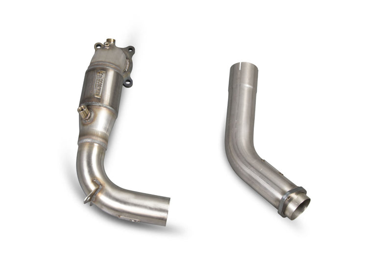 Scorpion downpipe med sportskatalysator til Honda Civic, set ovenfra