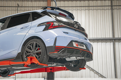 Scorpion GPF-back udstødning til Hyundai I20 med ventiler, Daytona Ceramic, set fra siden