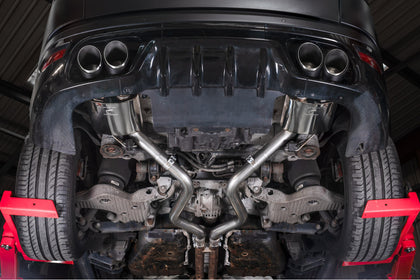 Scorpion half system udstødning til Range Rover Sport SVR 5.0 V8, Ascari, set nedefra