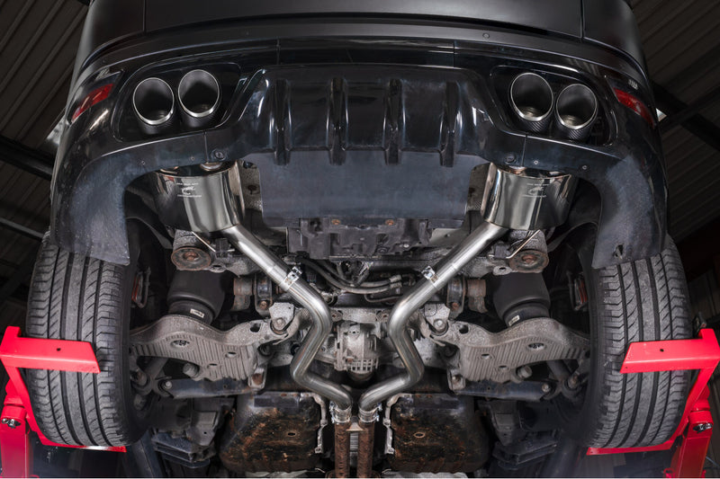 Scorpion half system udstødning til Range Rover Sport SVR 5.0 V8, Ascari, set nedefra