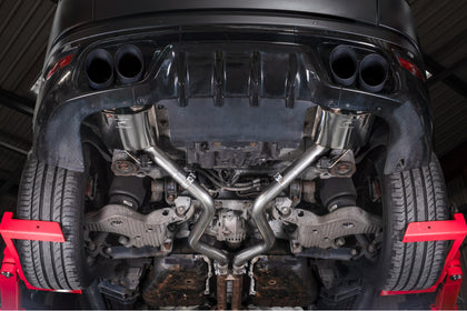 Scorpion half system udstødning til Range Rover Sport SVR 5.0 V8, Daytona Ceramic, set nedefra