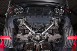 Scorpion half system udstødning til Range Rover Sport SVR 5.0 V8, Daytona, set nedefra