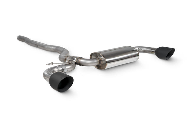 Scorpion GPF-back udstødning til Mini Clubman, Daytona Ceramic, set skråt bagfra