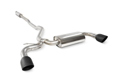 Scorpion cat-back udstødning til Mini Clubman F54 Cooper S – resoneret, Daytona Ceramic, set skråt bagfra