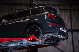 Scorpion cat-back udstødning til Mini Clubman F54 Cooper S – resoneret, Daytona Ceramic, set fra siden