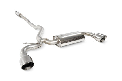 Scorpion cat-back udstødning til Mini Clubman F54 Cooper S – resoneret, Daytona, set skråt bagfra